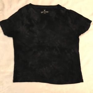 American Eagle cropped and ribbed tee;size small; hardly worn